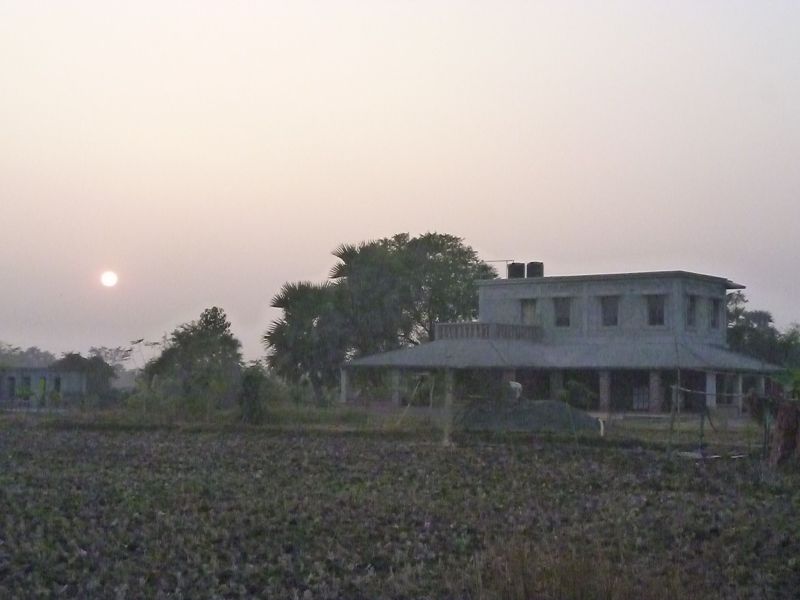 Suchana - emerging from the fog into the wintry sun.