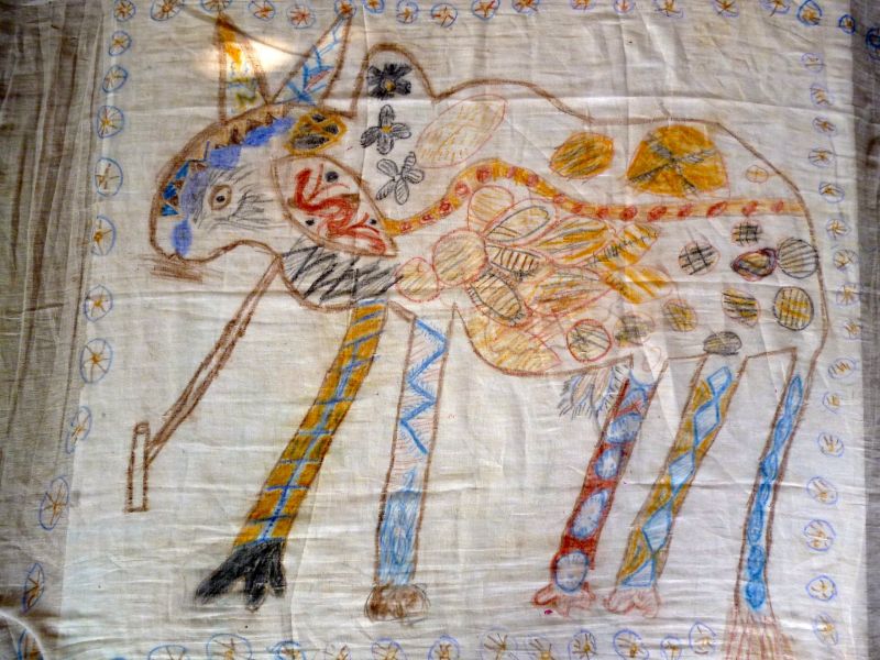 Group drawing of the Buffalo.  These animals are still used in village life.