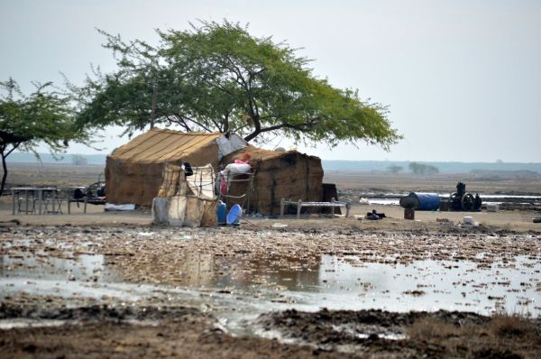 the area around the salt pan house where we run the art project